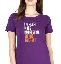 Load image into Gallery viewer, Internet Funny T-Shirt for Women-Purple-Ektarfa.online
