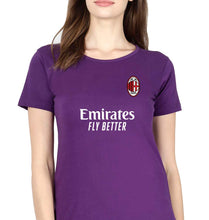 Load image into Gallery viewer, A.C. Milan 2021-22 T-Shirt for Women-Purple-Ektarfa.online

