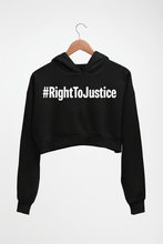 Load image into Gallery viewer, Right to Justice Crop HOODIE FOR WOMEN-Black-Ektarfa.online
