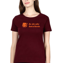 Load image into Gallery viewer, Bank of Baroda T-Shirt for Women-Maroon-Ektarfa.online
