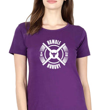 Load image into Gallery viewer, Humble Hungry Gym T-Shirt for Women-Purple-Ektarfa.online
