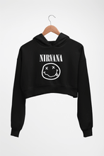 Load image into Gallery viewer, Nirvana Crop HOODIE FOR WOMEN-Black-Ektarfa.online
