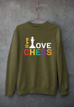 Load image into Gallery viewer, Chess Love Unisex Sweatshirt for Men/Women-Olive Green-Ektarfa.online
