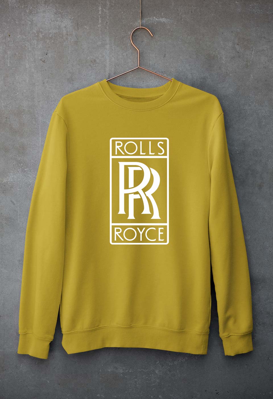 Rolls Royce Unisex Sweatshirt for Men/Women-Mustard Yellow-Ektarfa.online