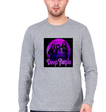 Load image into Gallery viewer, Deep Purple Full Sleeves T-Shirt for Men-Grey Melange-Ektarfa.online
