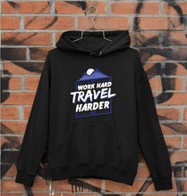 Load image into Gallery viewer, Travel Harder Unisex Hoodie for Men/Women-Black-Ektarfa.online
