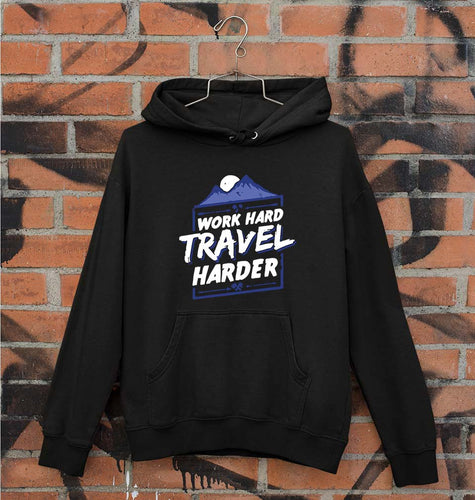 Travel Harder Unisex Hoodie for Men/Women-Black-Ektarfa.online