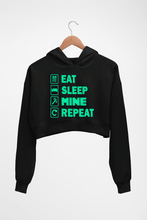 Load image into Gallery viewer, Minecraft Crop HOODIE FOR WOMEN-Black-Ektarfa.online
