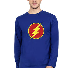 Load image into Gallery viewer, Flash Superhero Full Sleeves T-Shirt for Men-Royal blue-Ektarfa.online
