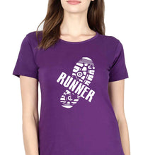 Load image into Gallery viewer, Runner Running T-Shirt for Women-Purple-Ektarfa.online
