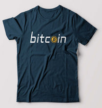 Load image into Gallery viewer, Cryptocurrency Bitcoin T-Shirt for Men-Petrol Blue-Ektarfa.online
