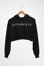 Load image into Gallery viewer, Vetements Crop HOODIE FOR WOMEN-Black-Ektarfa.online
