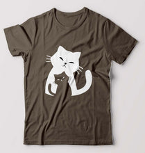 Load image into Gallery viewer, Cat T-Shirt for Men-Olive Green-Ektarfa.online
