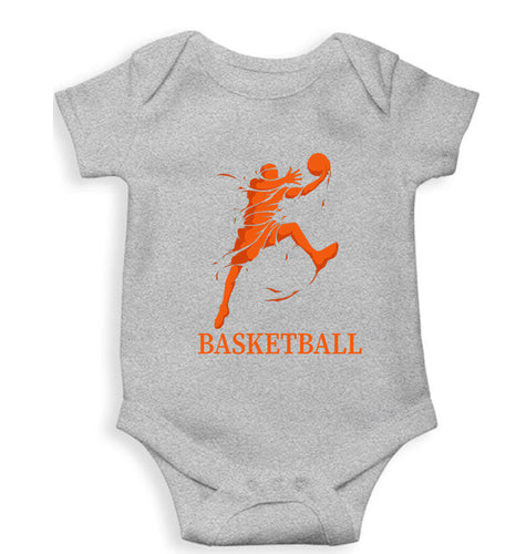 NBA Basketball Kids Romper For Baby Boy/Girl-0-5 Months(18 Inches)-Grey-Ektarfa.online