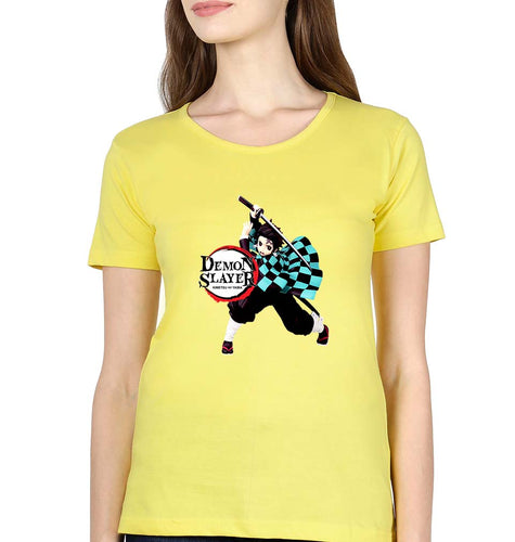 Demon Slayer T-Shirt for Women-Yellow-Ektarfa.online