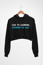 Load image into Gallery viewer, Carrom Crop HOODIE FOR WOMEN-Black-Ektarfa.online
