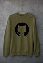 Load image into Gallery viewer, GitHub Unisex Sweatshirt for Men/Women-Olive Green-Ektarfa.online
