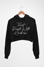 Load image into Gallery viewer, treat people.with kindness harry styles Crop HOODIE FOR WOMEN-Black-Ektarfa.online
