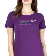 Load image into Gallery viewer, Mercedes GP Petronas F1 T-Shirt for Women-XS(32 Inches)-Purple-Ektarfa.online
