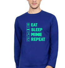 Load image into Gallery viewer, Minecraft Full Sleeves T-Shirt for Men-Royal blue-Ektarfa.online
