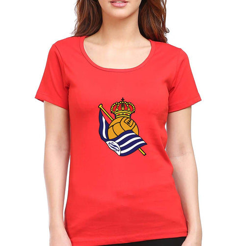 Real-Sociedad T-Shirt for Women-Red-Ektarfa.online