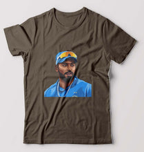 Load image into Gallery viewer, Hardik Pandya T-Shirt for Men-Olive Green-Ektarfa.online
