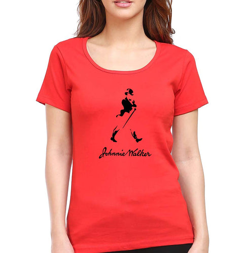 Johnnie Walker T-Shirt for Women-Red-Ektarfa.online