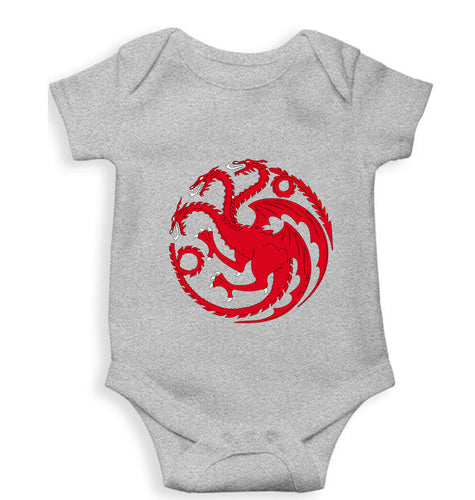 House of the Dragon (GOT) Kids Romper For Baby Boy/Girl-0-5 Months(18 Inches)-Grey-Ektarfa.online