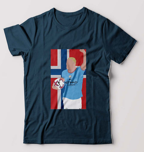 Erling Haaland T-Shirt for Men-Petrol Blue-Ektarfa.online