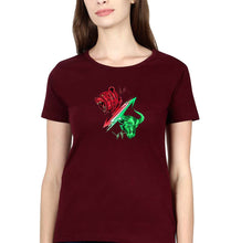 Load image into Gallery viewer, Share Market(Stock Market) T-Shirt for Women-Maroon-Ektarfa.online
