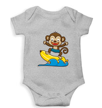 Load image into Gallery viewer, Monkey Banana Kids Romper For Baby Boy/Girl-0-5 Months(18 Inches)-Grey-Ektarfa.online
