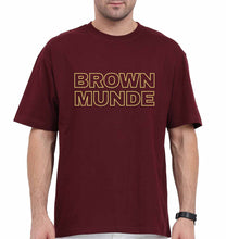 Load image into Gallery viewer, BROWN MUNDE Oversized T-Shirt for Men-Maroon-Ektarfa.online
