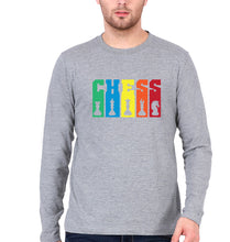Load image into Gallery viewer, Chess Full Sleeves T-Shirt for Men-Grey Melange-Ektarfa.online
