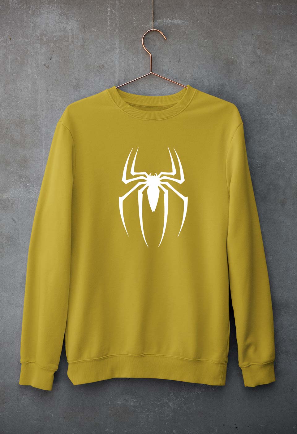 Spiderman Unisex Sweatshirt for Men/Women-Mustard Yellow-Ektarfa.online