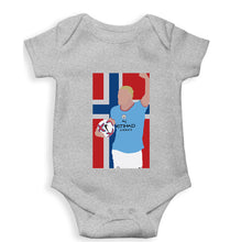 Load image into Gallery viewer, Erling Haaland Kids Romper For Baby Boy/Girl-0-5 Months(18 Inches)-Grey-Ektarfa.online
