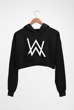 Load image into Gallery viewer, Alan Walker Crop HOODIE FOR WOMEN-Black-Ektarfa.online
