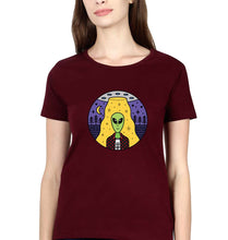Load image into Gallery viewer, Alien T-Shirt for Women-Maroon-Ektarfa.online
