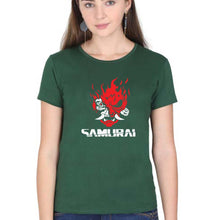 Load image into Gallery viewer, Cyberpunk Samurai T-Shirt for Women-Dark green-Ektarfa.online
