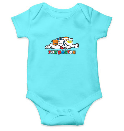 Rossi The Doctor Kids Romper For Baby Boy/Girl-0-5 Months(18 Inches)-Sky Blue-Ektarfa.online