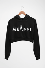 Load image into Gallery viewer, Kylian Mbappé Crop HOODIE FOR WOMEN-Black-Ektarfa.online
