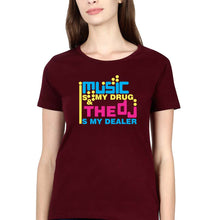 Load image into Gallery viewer, Music T-Shirt for Women-Maroon-Ektarfa.online
