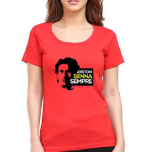 Load image into Gallery viewer, Ayrton Senna T-Shirt for Women-Red-Ektarfa.online
