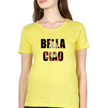Load image into Gallery viewer, Money Heist Bella Ciao T-Shirt for Women-Yellow-Ektarfa.online
