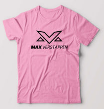 Load image into Gallery viewer, Max Verstappen T-Shirt for Men-S(38 Inches)-Light Baby Pink-Ektarfa.online
