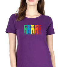 Load image into Gallery viewer, Chess T-Shirt for Women-Purple-Ektarfa.online
