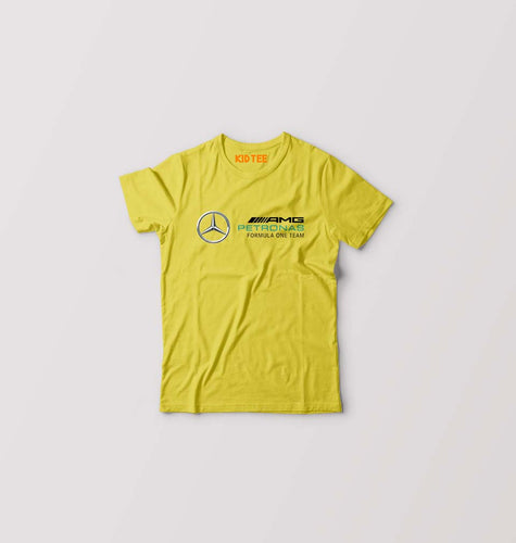 Mercedes AMG Petronas F1 Kids T-Shirt for Boy/Girl-0-1 Year(20 Inches)-Yellow-Ektarfa.online