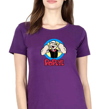 Load image into Gallery viewer, Popeye T-Shirt for Women-Purple-Ektarfa.online
