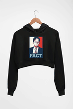 Load image into Gallery viewer, Dwight Schrute Fact Crop HOODIE FOR WOMEN-Black-Ektarfa.online
