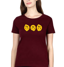 Load image into Gallery viewer, Smiley T-Shirt for Women-Maroon-Ektarfa.online

