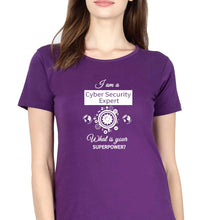 Load image into Gallery viewer, Cyber Security T-Shirt for Women-Purple-Ektarfa.online

